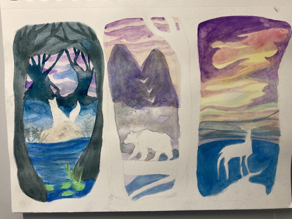 Forest Watercolor Paintings