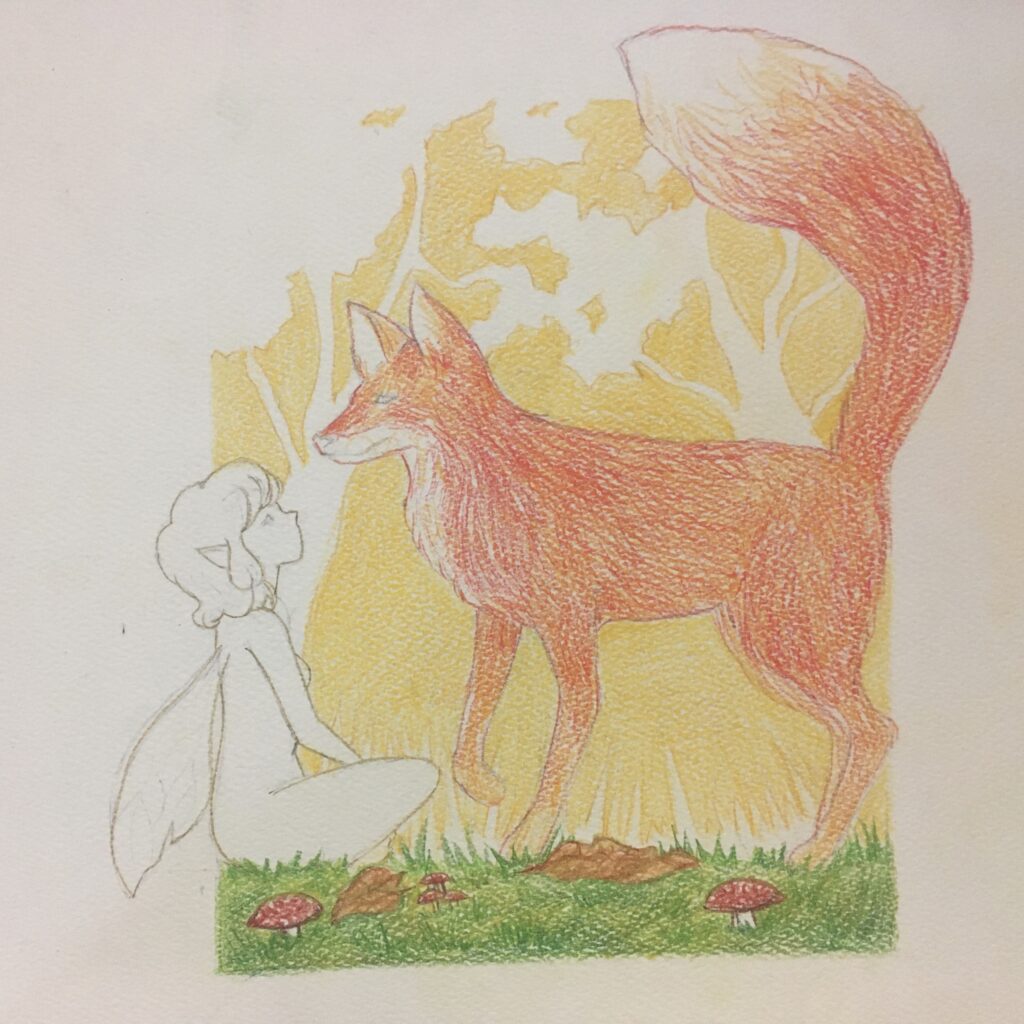 Whimsical friendship - color process
Artwork by Cynthia Lara