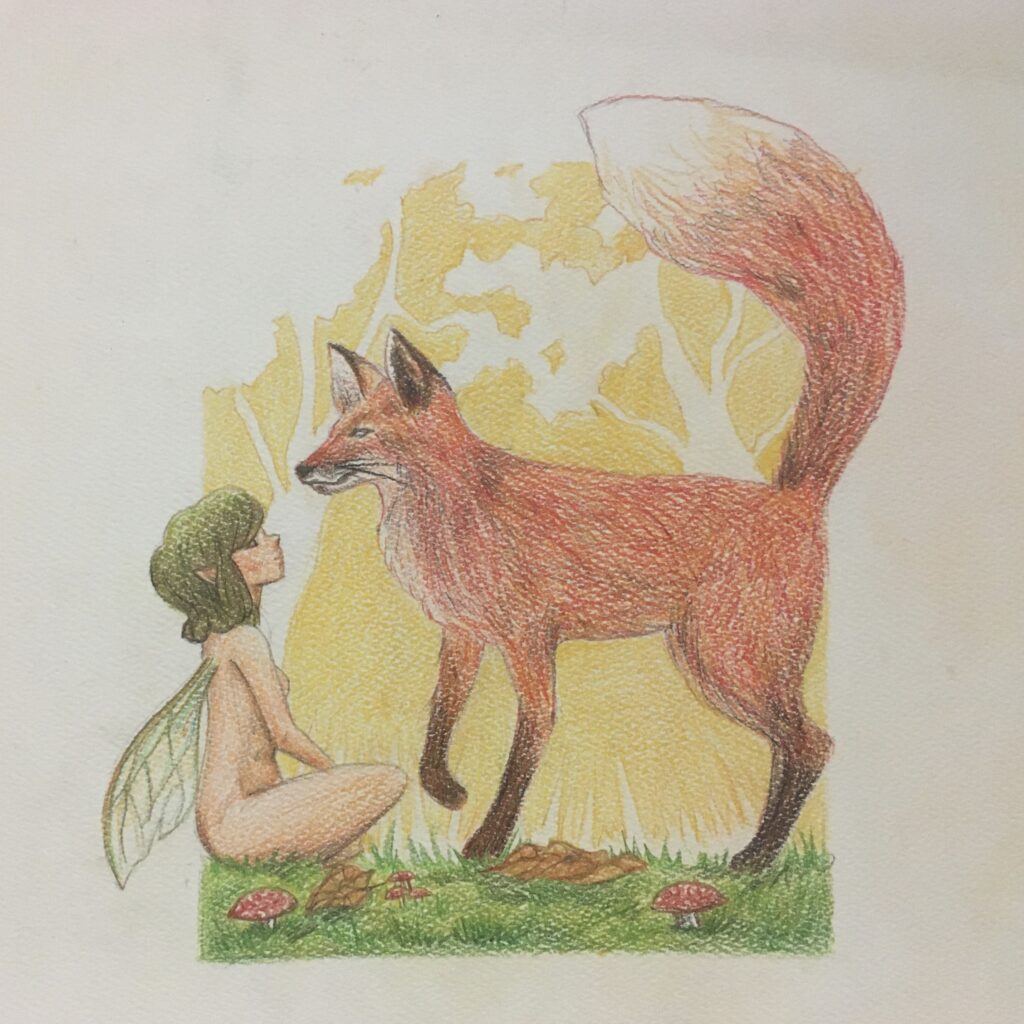 Whimsical friendship - color process and details
Artwork by Cynthia Lara